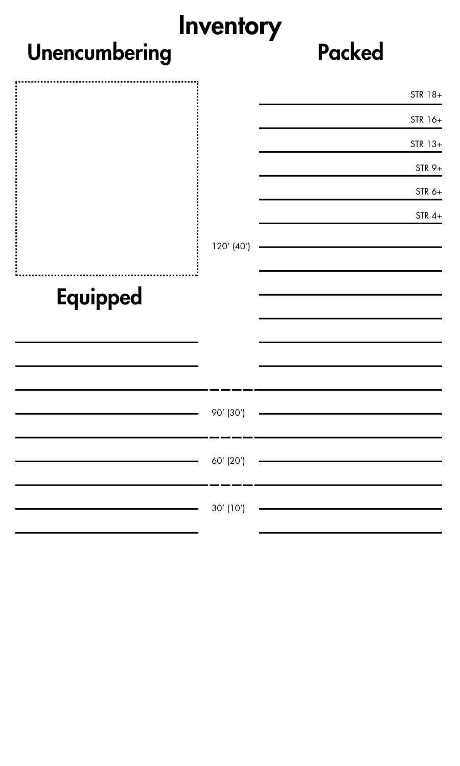 OSE Index Card Character Sheet Back